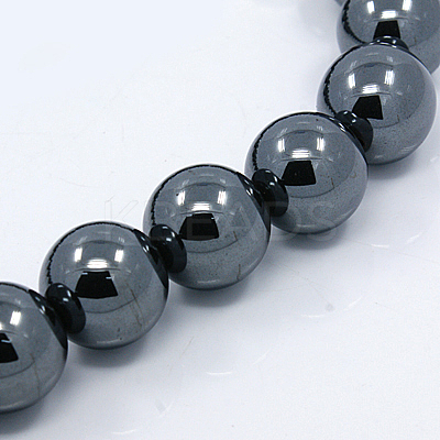 Electroplate Non-magnetic Synthetic Hematite Beads Strands X-G-M007-01A-1