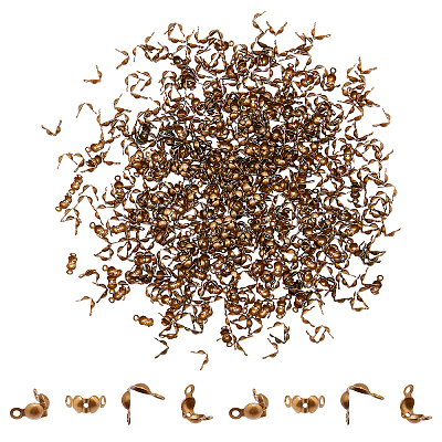 600Pcs Brass End Bead Tips KK-NB0001-64-1