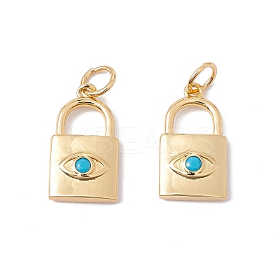 Rack Plating Brass Micro Pave Deep Sky Blue Cubic Zirconia Pendants ZIRC-C040-35G-1