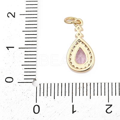 Brass Pave Cubic Zirconia Pendants KK-Q096-14D-G-1