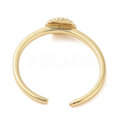 Shell Shape Brass Open Cuff Rings KK-K384-04G-1