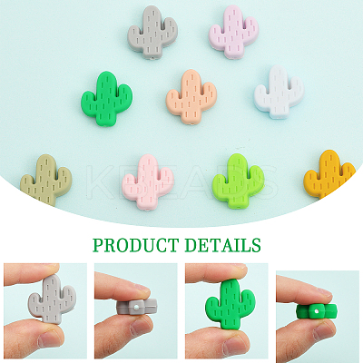 18Pcs 18 Styles Food Grade Eco-Friendly Silicone Beads SIL-CA0001-70-1