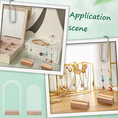1 Set Transparent Acrylic Single Pair Earring Display Stands Set EDIS-SC0001-04-1