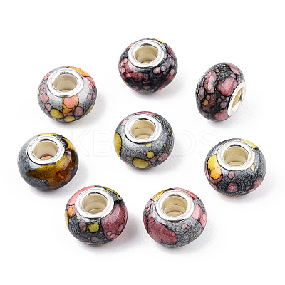Opaque Resin European Beads RPDL-T003-09J-1