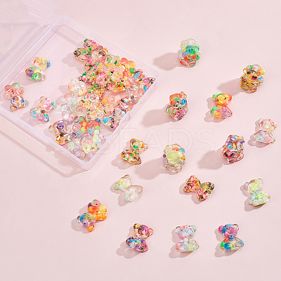 Candy Color Transparent Resin Cabochon RESI-CA0001-05-1