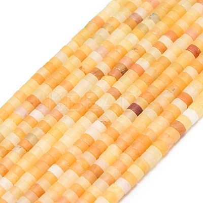 Natural Topaz Jade Beads Strands G-P575-B06-4x2mm-1