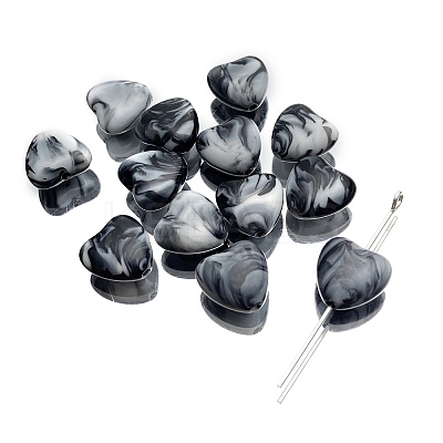 10Pcs Gradient Color Opaque Acrylic Beads PW-WGE74A2-01-1