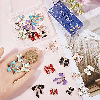 30Pcs 15 Styles Alloy Enamel Charms ENAM-SC0005-68-1