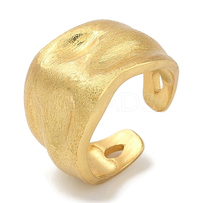 Rack Plating Brass Cuff Finger Rings for Women RJEW-C114-13I-G-1