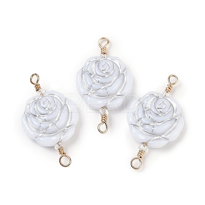 Opaque Acrylic Links Connector Charms KK-K296-07B-G-1