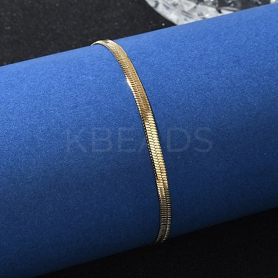 Ion Plating(IP) 304 Stainless Steel Herringbone Chain Bracelets BJEW-P236-15G-1