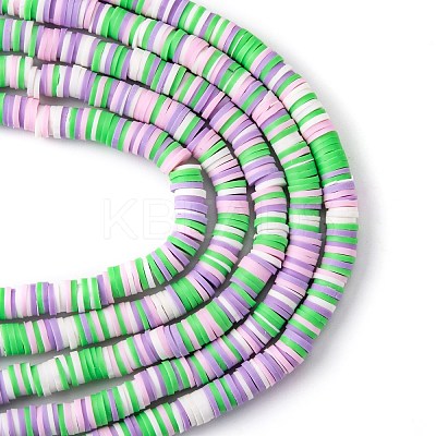 Handmade Polymer Clay Beads Strands CLAY-R089-6mm-T02B-47-1