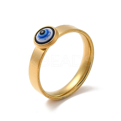 Resin Evil Eye Finger Ring STAS-H173-06G-1