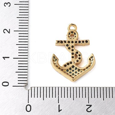 Brass Micro Pave Cubic Zirconia Pendants KK-C086-13G-01-1