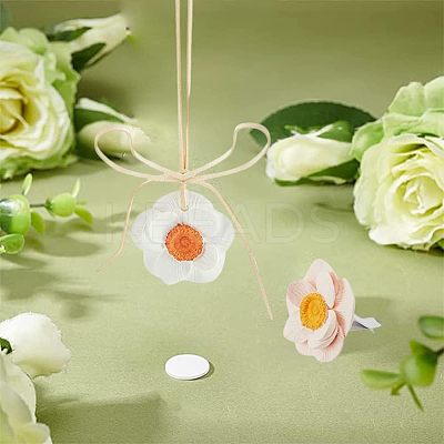 2Pcs 2 Colors Gesso Car Air Vent Decorations AJEW-FH0002-51-1