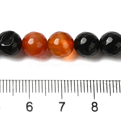 Dyed & Heated Natural Agate Beads Strands G-P539-D01-05-1