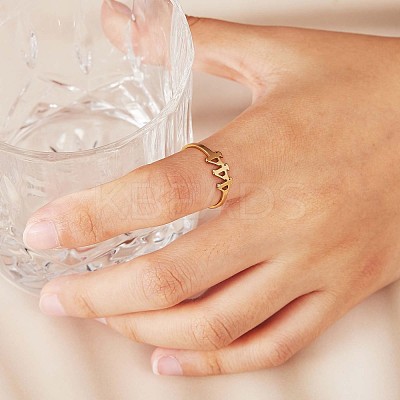 Number Pendant Necklace & Open Cuff Ring JX198A-1