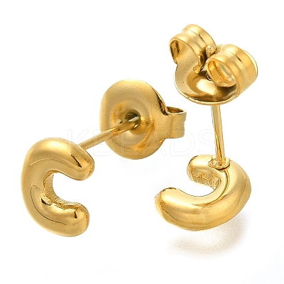 304 Stainless Steel Stud Earrings EJEW-I316-01G-C-1