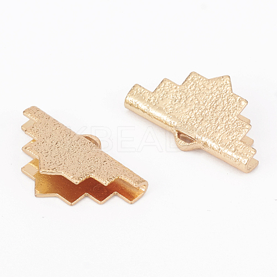 Brass Ribbon Crimp Ends KK-G385-01LG-1