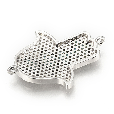 Brass Micro Pave Cubic Zirconia Links ZIRC-Q015-074P-1
