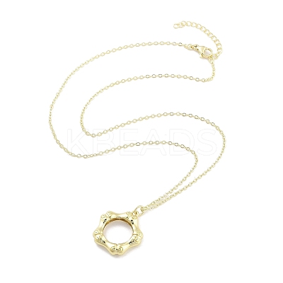 Brass Micro Pave Clear Cubic Zirconia Pendant Necklaces NJEW-B101-03G-02-1
