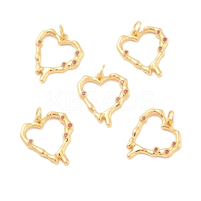 Eco-Friendly Brass Micro Pave Cubic Zirconia Pendants KK-K268-18G-1