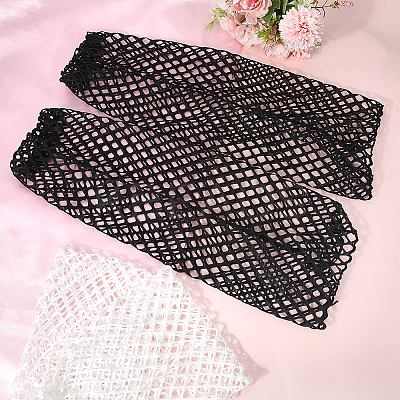 2Pairs 2 Colors Polyester Fishing Net Socks AJEW-CY0001-21-1