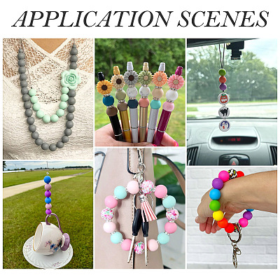 50Pcs Food Grade Eco-Friendly Silicone Beads SIL-TA0002-89H-1