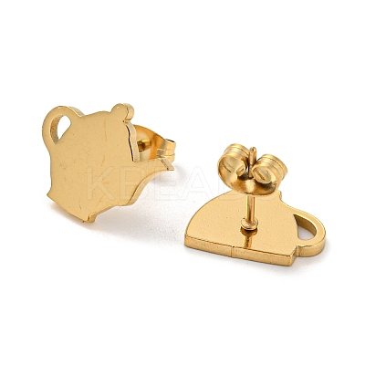 304 Stainless Steel Stud Earrings EJEW-E294-02G-1