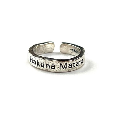 Motivational Slogan Alloy Cuff Rings FS-WGE3CFE-04-1