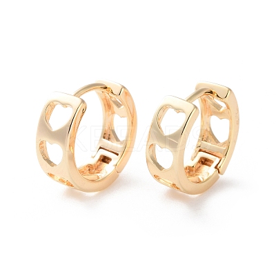 Rack Plating Hollow Heart Brass Hoop Earrings EJEW-S241-16G-1