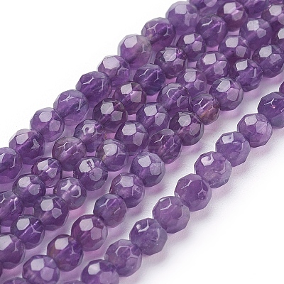 Natural Amethyst Beads Strands G-C073-8mm-3-1