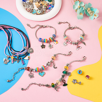 DIY Europen Bracelet Necklace Making Kit DIY-CD0001-46-1