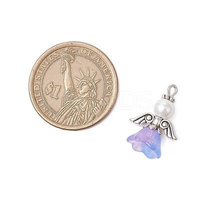 Glass Pearl Pendants PALLOY-JF03655-01-1