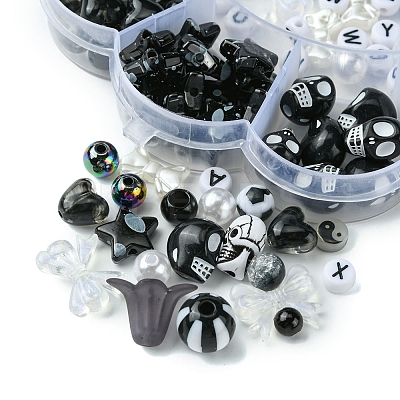 DIY Acrylic & ABS Plastic Imitation Pearl Beads Bracelets Making Kits DIY-FS0006-50-1