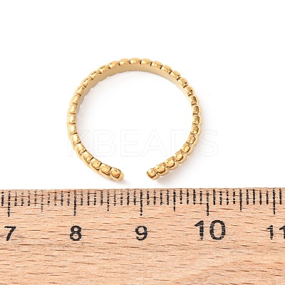 304 Stainless Steel Open Cuff Rings for Women RJEW-K309-11C-G-1