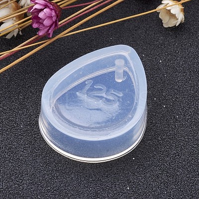 Teardrop Shape DIY Silicone Pendant Molds X-AJEW-P038-03-1