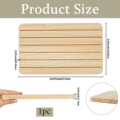 Rectangle Wood Earring Display Card Stands ODIS-WH20008-07A-1