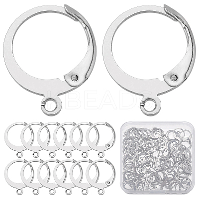 120Pcs 304 Stainless Steel Leverback Earring Findings STAS-SC0006-28P-1