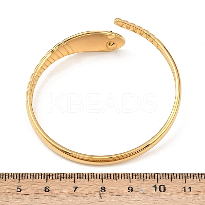 304 Stainless Steel Cuff Bangles for Women BJEW-C129-05G-1