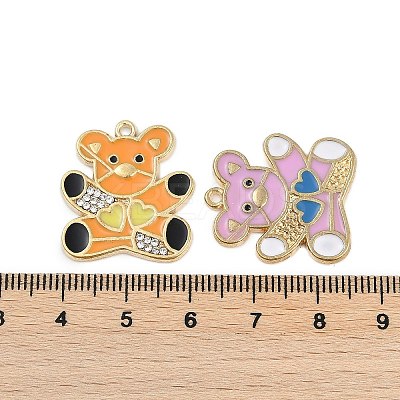 Alloy Enamel Pendants FIND-K020-28G-1