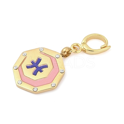 304 Stainless Steel Enamel Pendant Decoration STAS-S168-01G-12-1