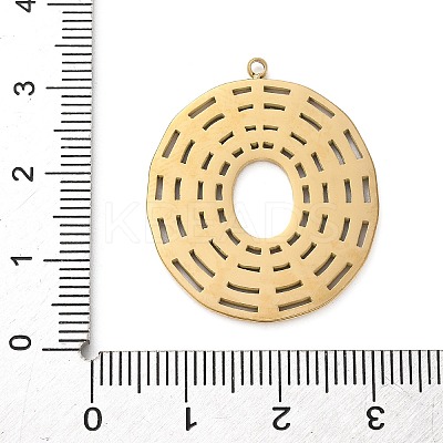 Hollow 304 Stainless Steel Pendants STAS-L022-501G-1