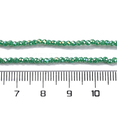 Transparent Electroplate Glass Beads Strands EGLA-H107-01A-B01-1