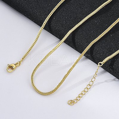 Brass Wheat Chains Necklace for Women NJEW-P265-26G-1