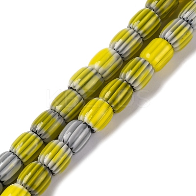 Handmade Lampwork Chevron Beads Strands LAMP-K041-01B-24-1