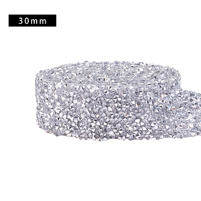 Glitter Resin Hotfix Rhinestone(Hot Melt Adhesive On The Back) OCOR-WH0052-01F-1