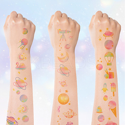 36Pcs 2 Style PVC Waterproof Self-Adhesive Picture Stickers STIC-SP0001-09C-1
