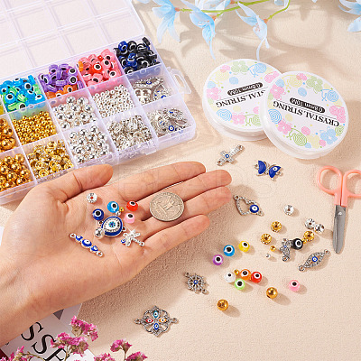 DIY Evil Eye Bracelet Making Kit DIY-TA0004-41-1