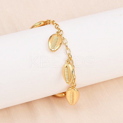 Summer 304 Stainless Steel Sea Animals Charm Bracelets BJEW-D359-16B-G-1